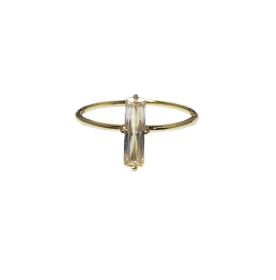 Single Baguette Ring 18K GP - 7