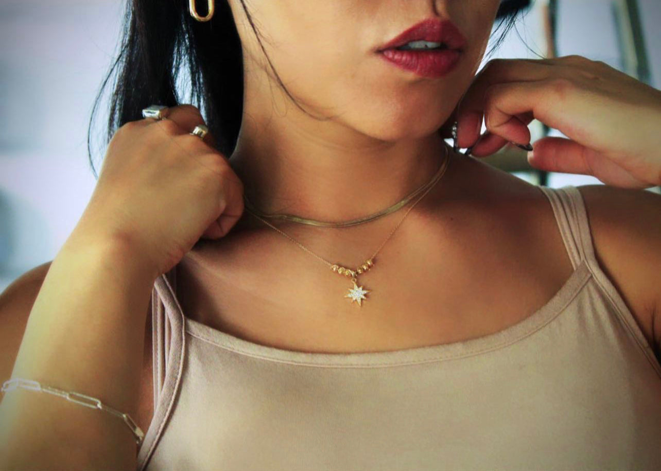 Starburst Necklace 14k GP