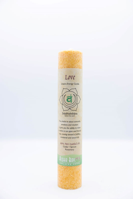 Chakra Candle Pillar Love