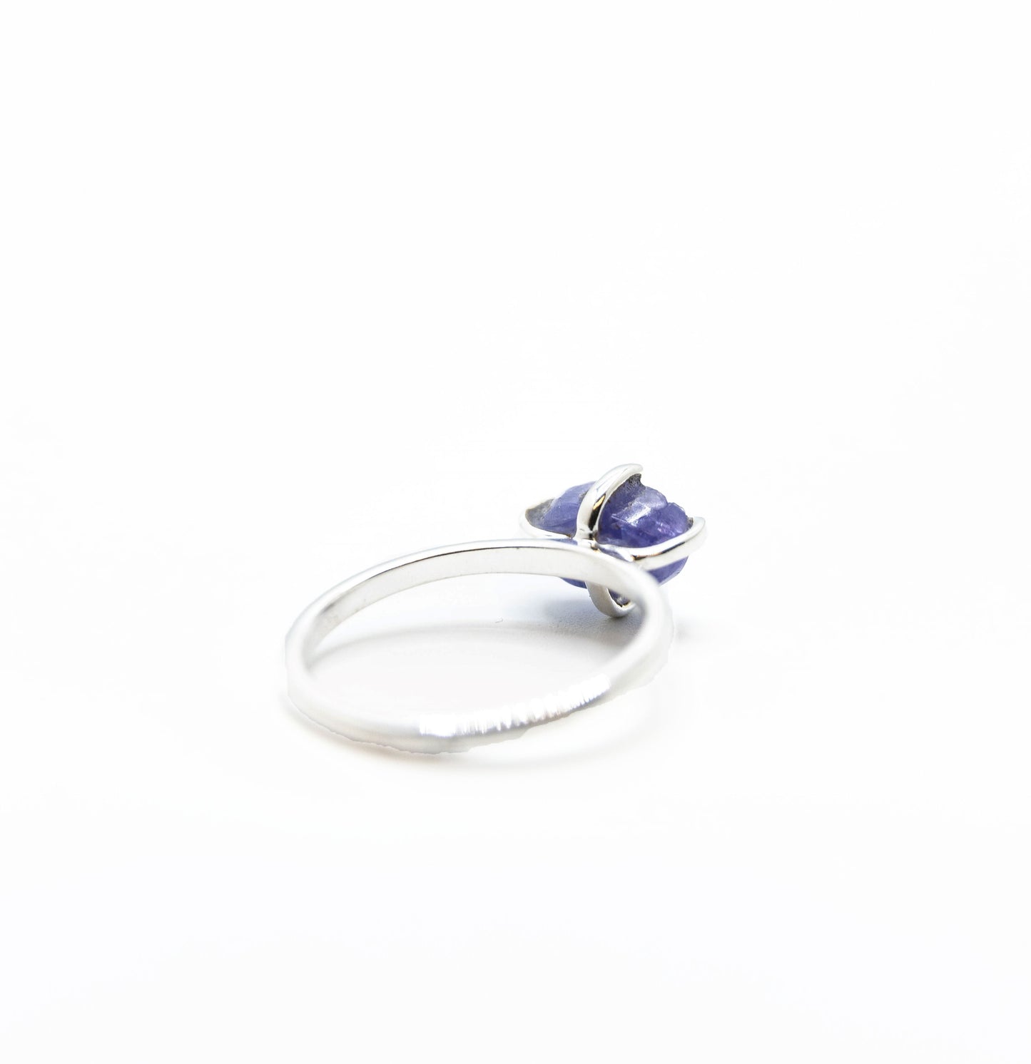 Raw Tanzanite Crystal Prong Ring .925
