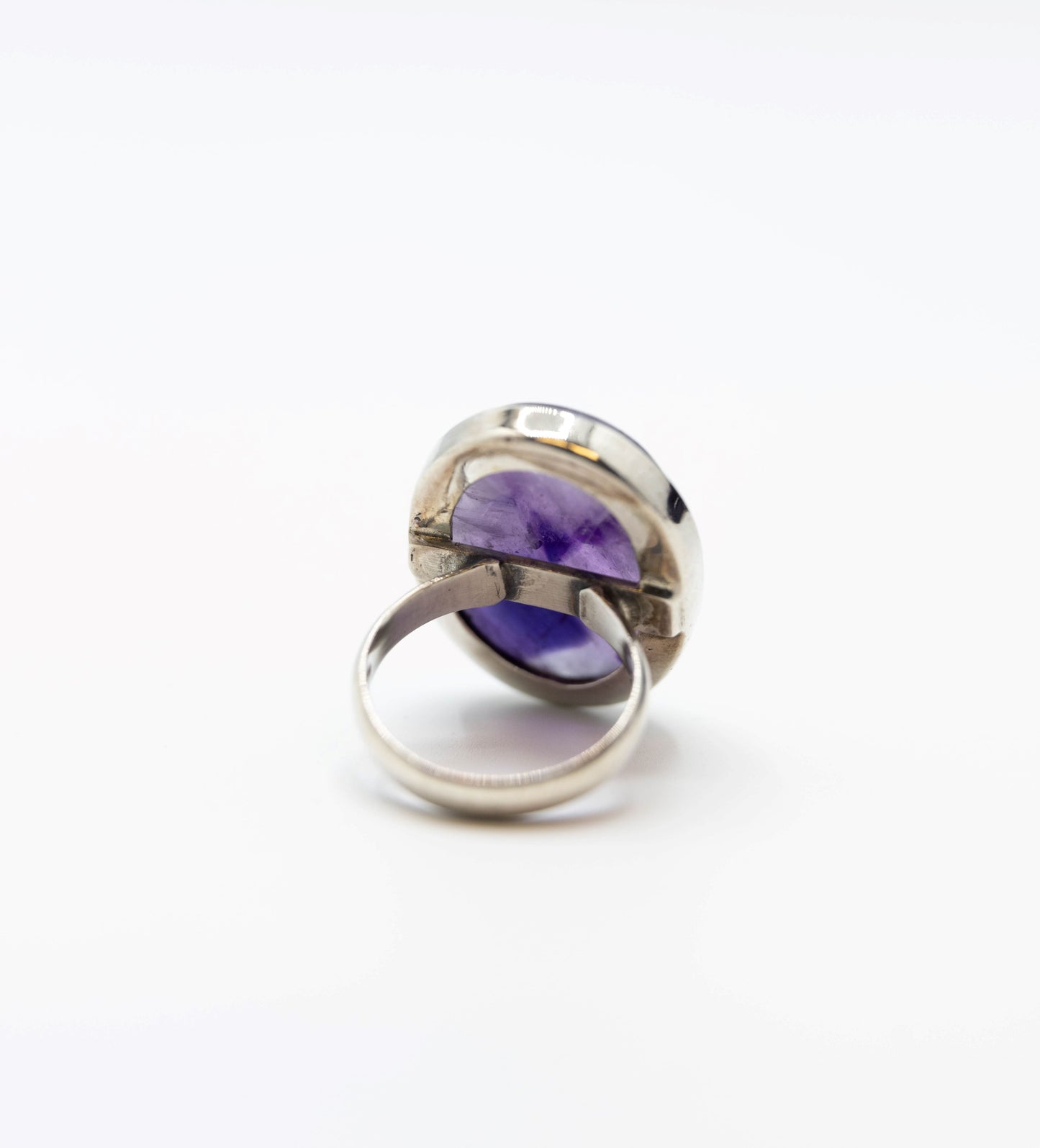 Amethyst Round Cocktail Ring .925