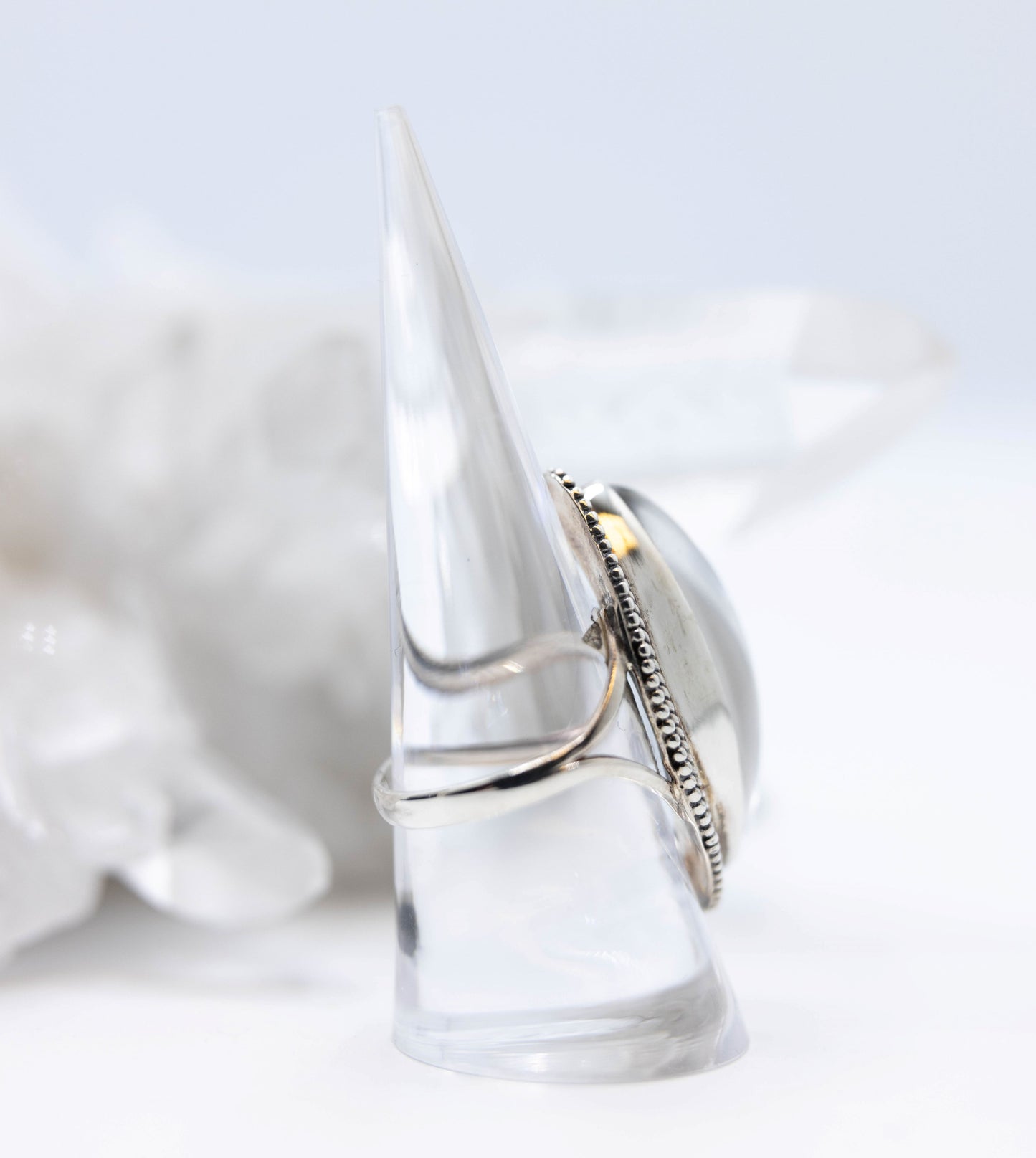 Clear Quartz Marquise Cocktail Ring .925