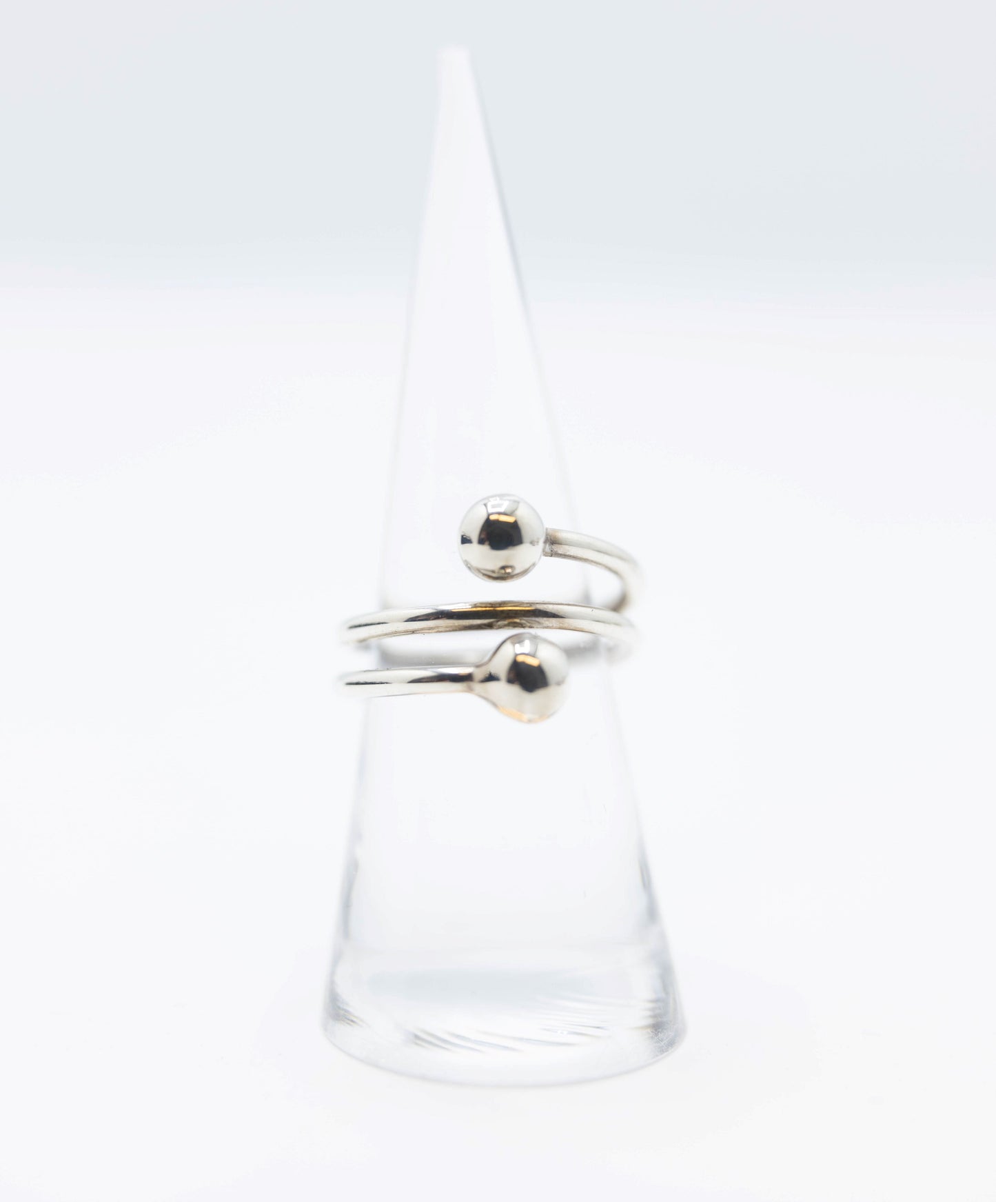 Handmade Double Ball Ring .925