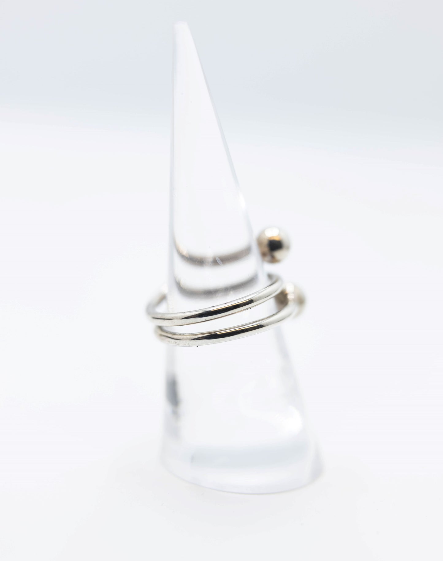 Handmade Double Ball Ring .925