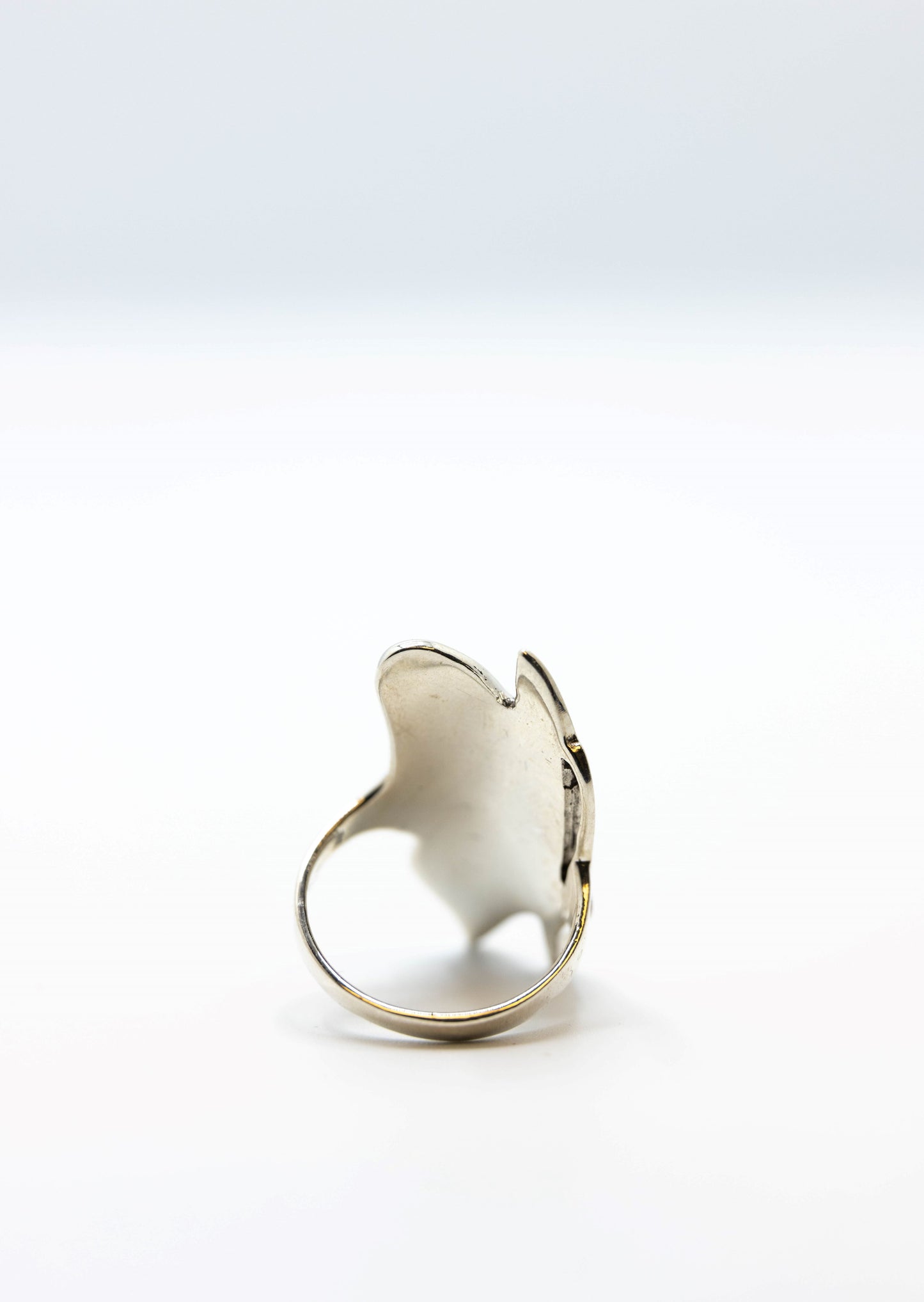 Pearl Sideway Butterfly Ring .925 Sterling Silver