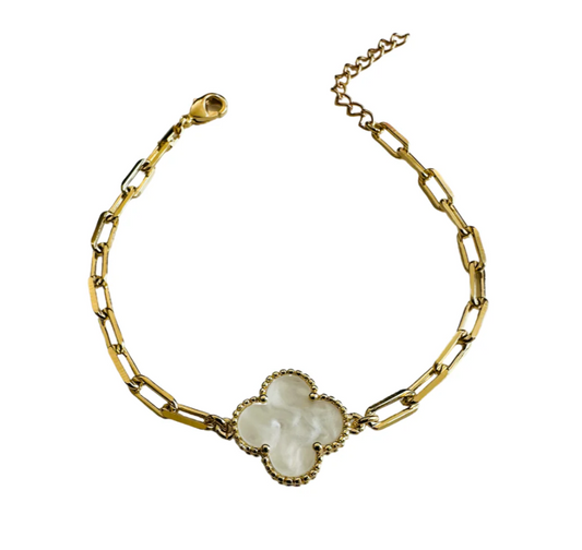 Paperclip Clover Bracelet 14K GF