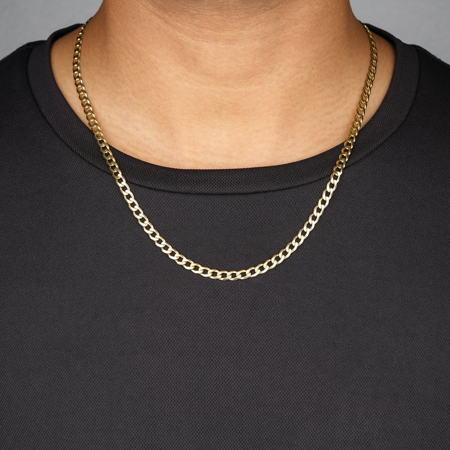 14K Gold Fill Diamond Cut Curb Chain Necklace