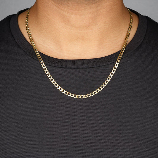14K Gold Fill Diamond Cut Curb Chain Necklace