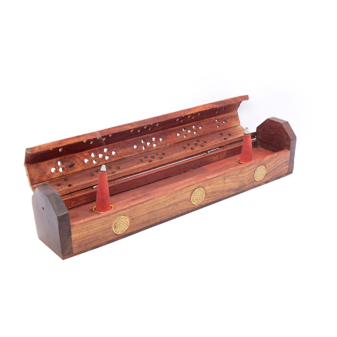 Flower of Life Incense and Cone Coffin Burner