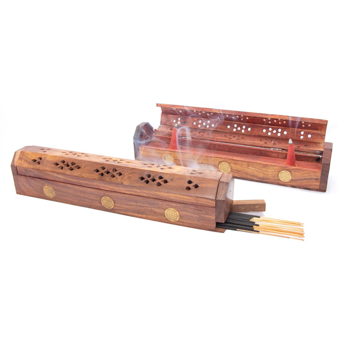 Flower of Life Incense and Cone Coffin Burner
