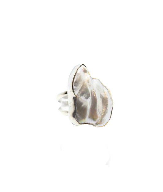 MOP Freeform Ring .925