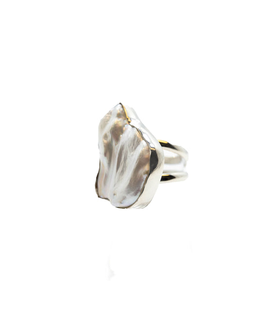 MOP Freeform Ring .925