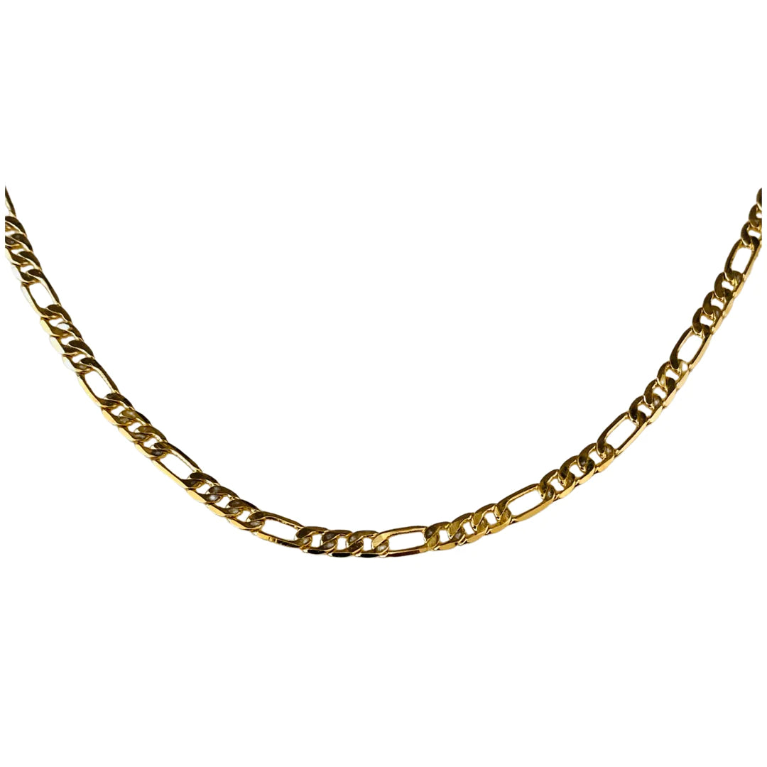 14K GF Flat Figaro Chain