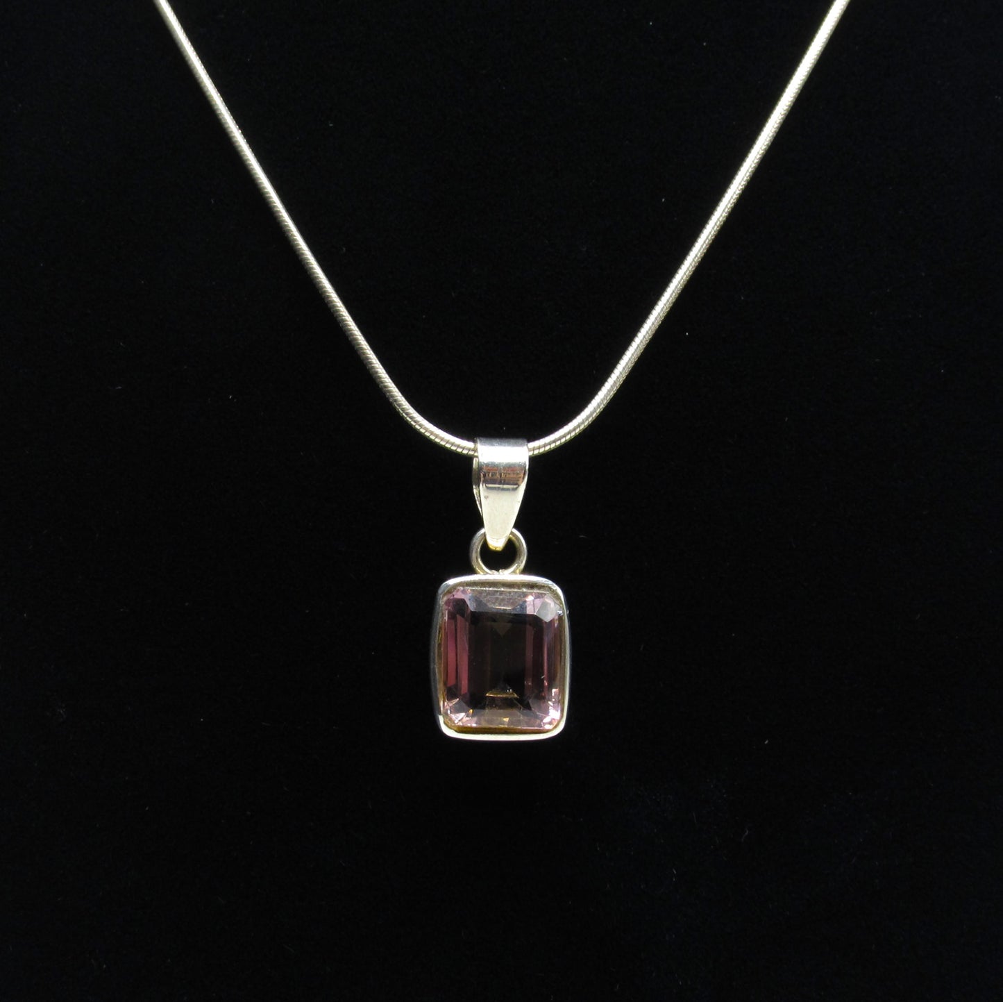 Ametrine Pendant Flat Curb Chain .925