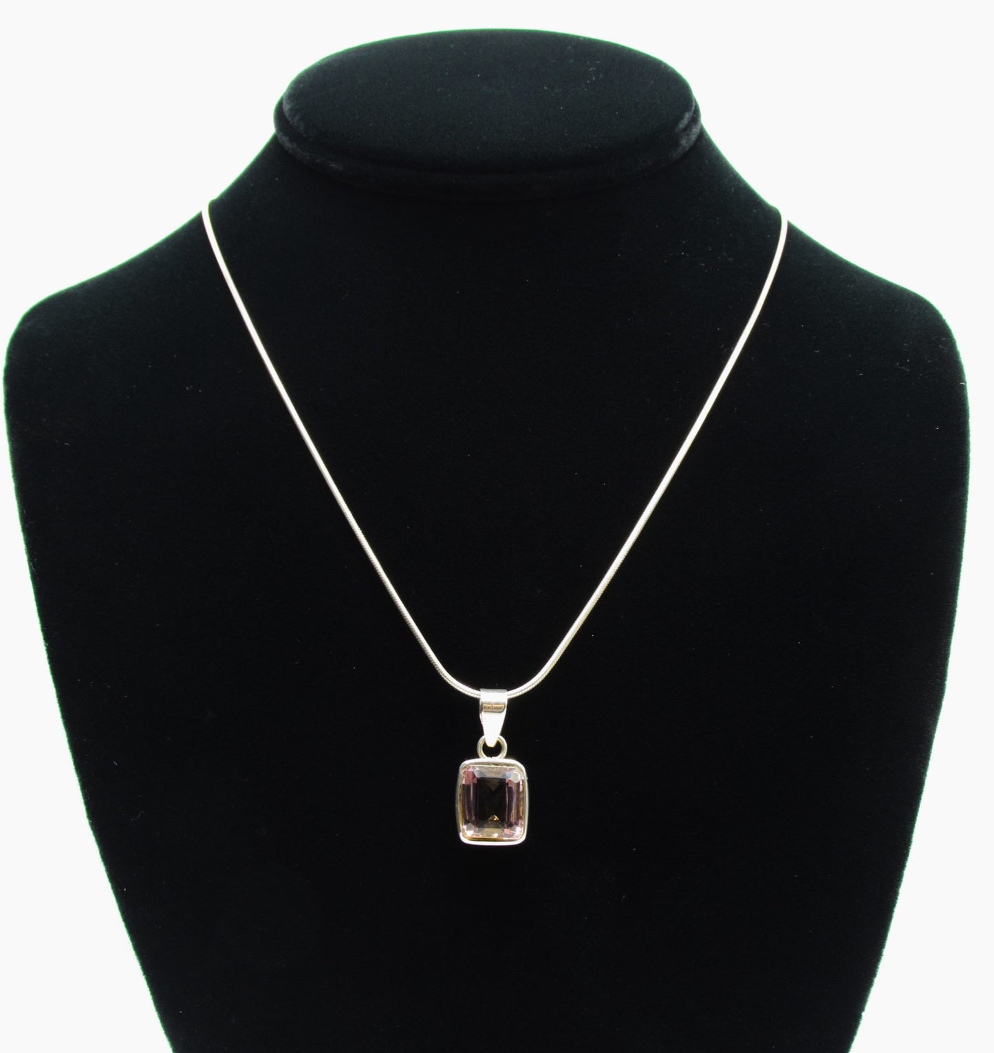 Ametrine Pendant Flat Curb Chain .925