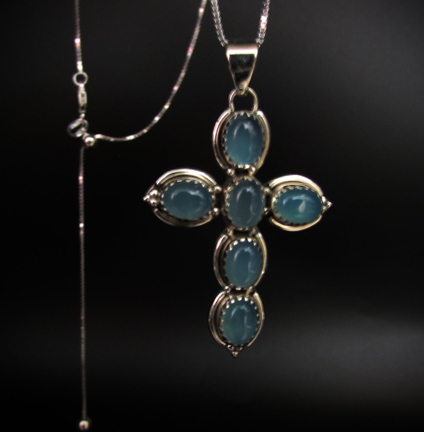 Royal Crystal Cross Necklace .925