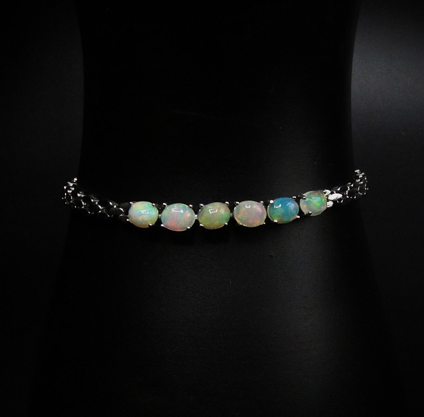 Opal Chain Linked Bracelet .925