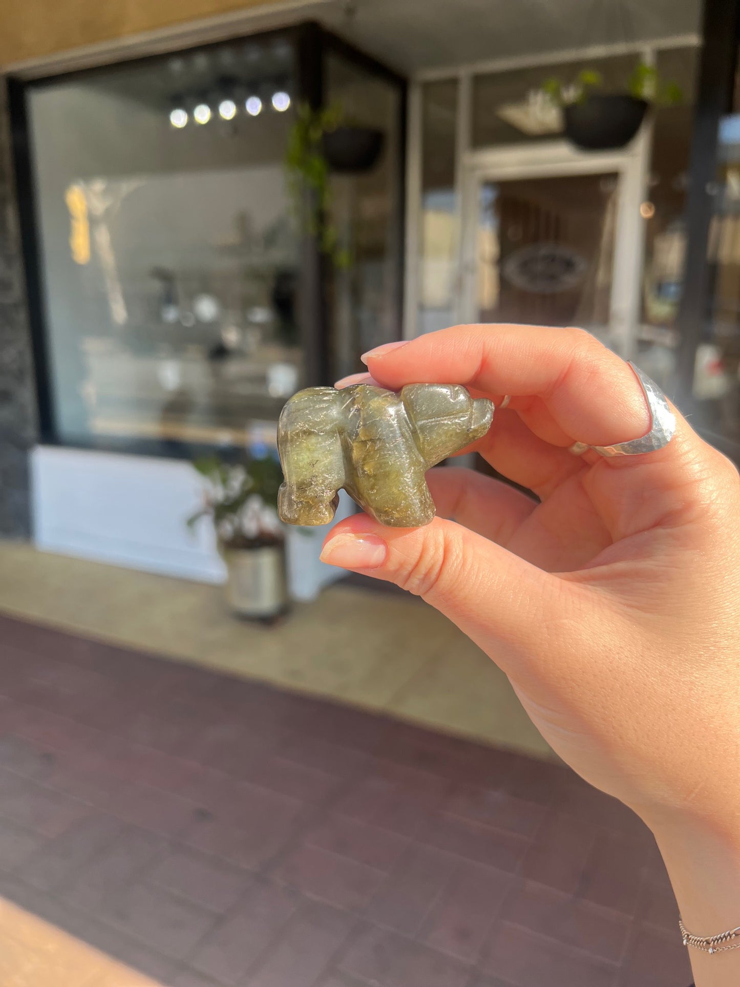 Labradorite Bear Animal Crossing Totem