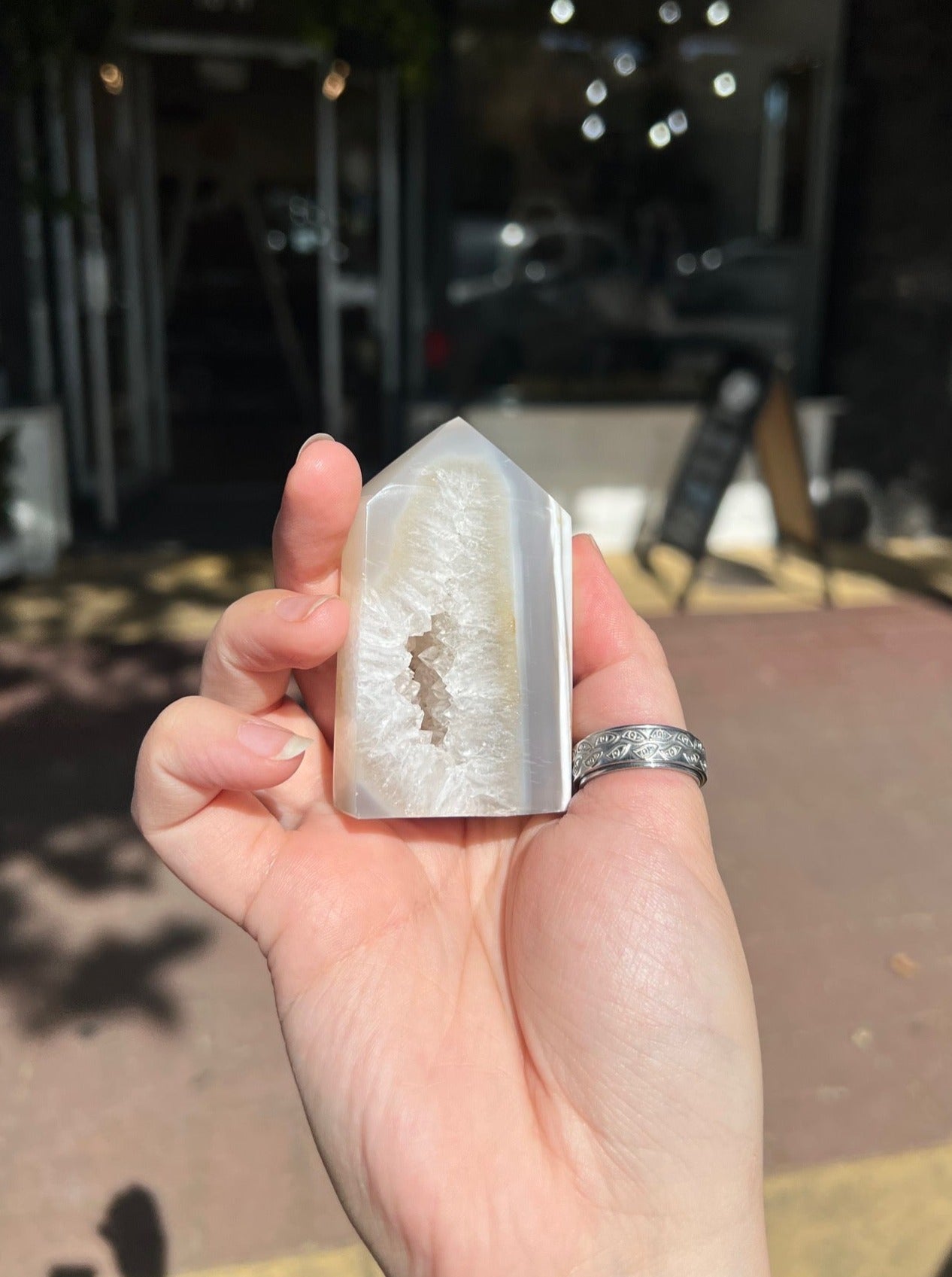 Agate Druzy Tower