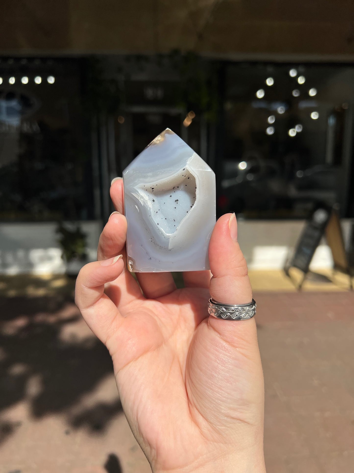 Agate Druzy Tower