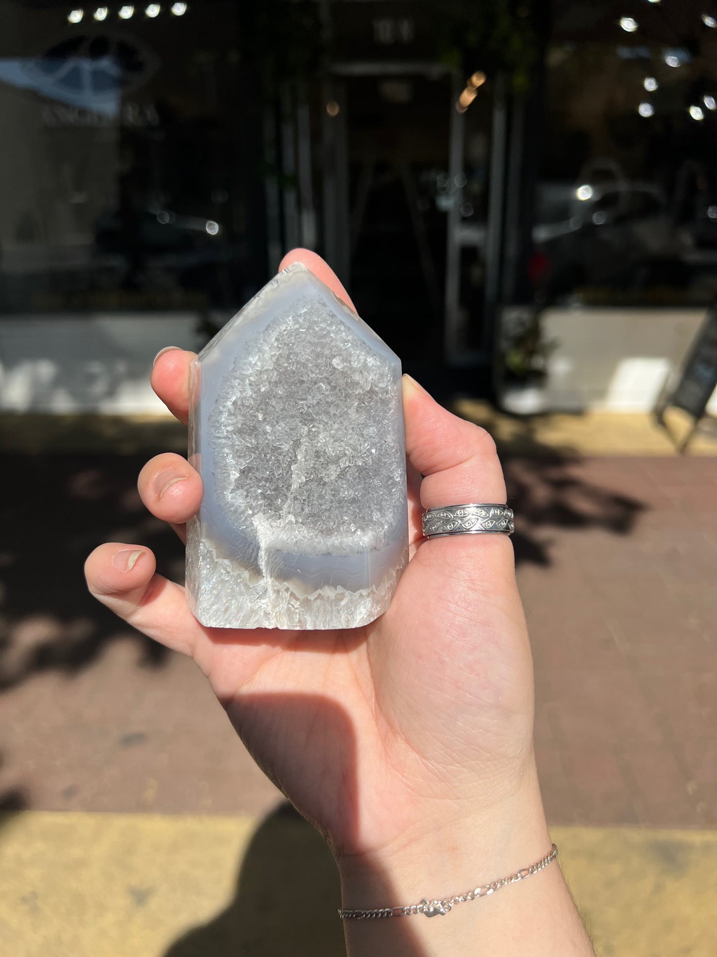 Agate Druzy Tower