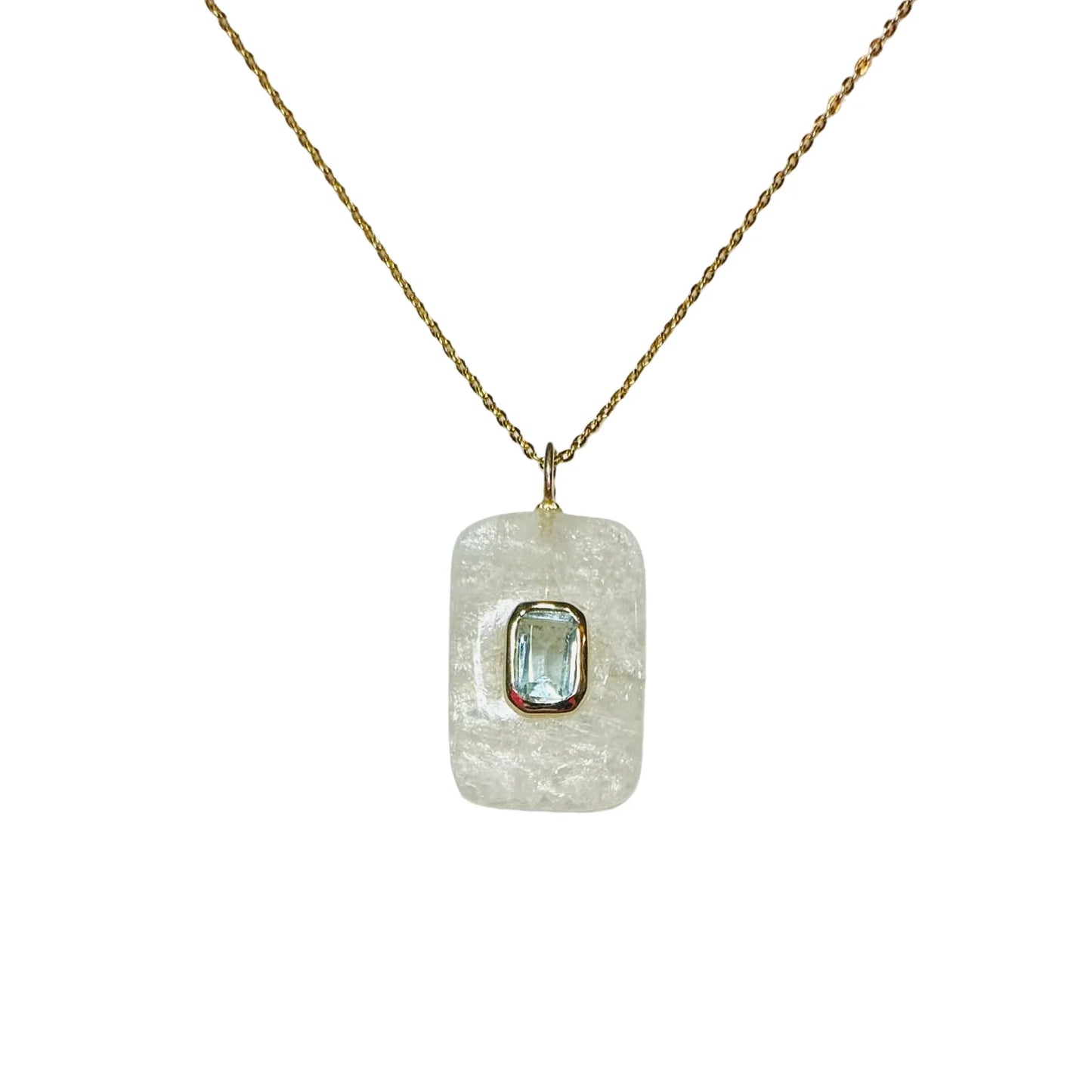 Moonstone Gaia NK Rectangle 18K GP