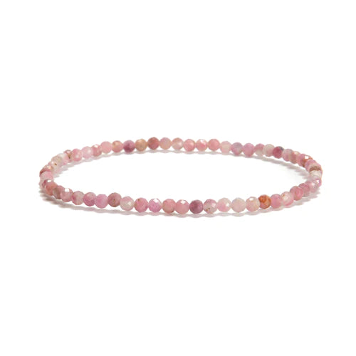 Faceted Pink Tourmaline Stretch Bracelet