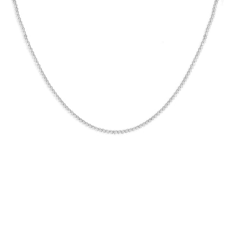 CZ Bezel Set Tennis Necklace .925 Sterling Silver