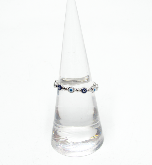 Evil Eye Eternity Ring .925