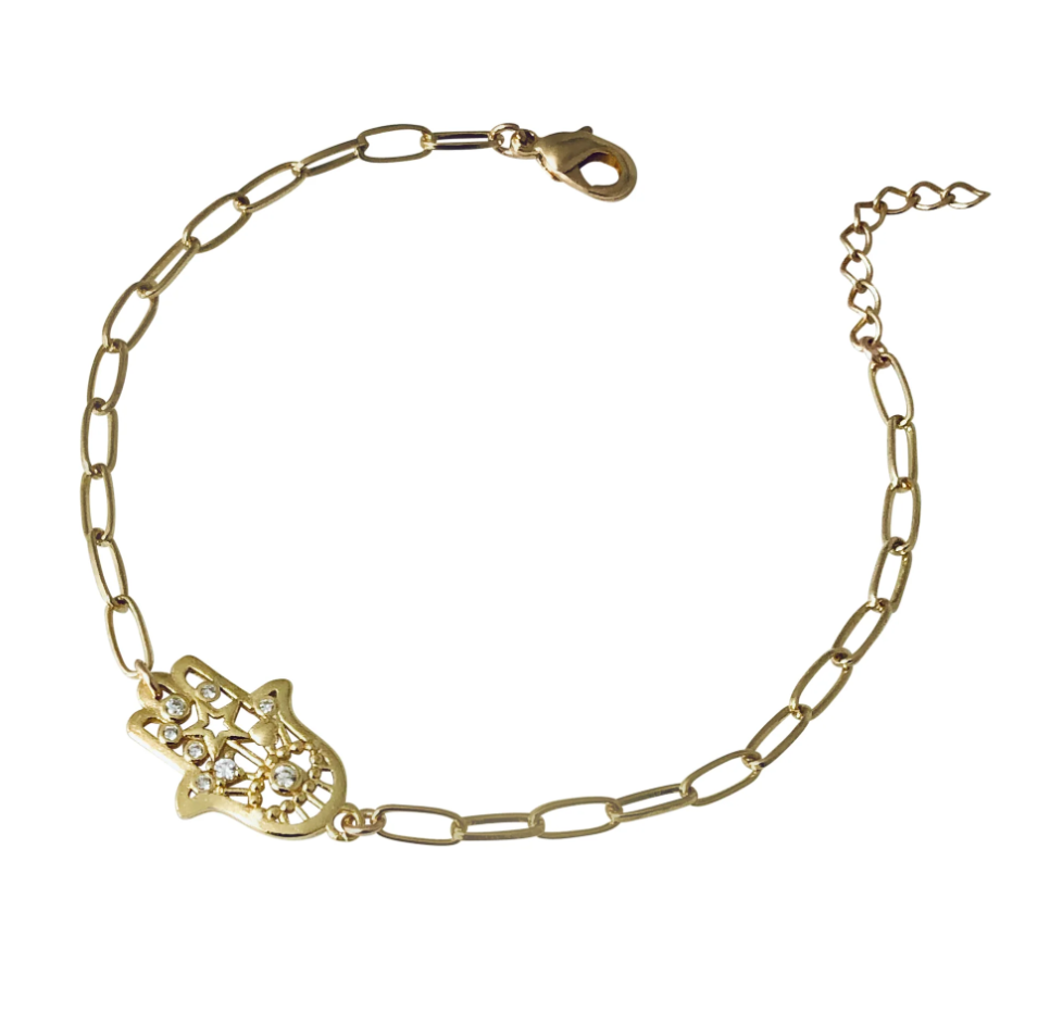 Starry Hamsa GF Clip Bracelet