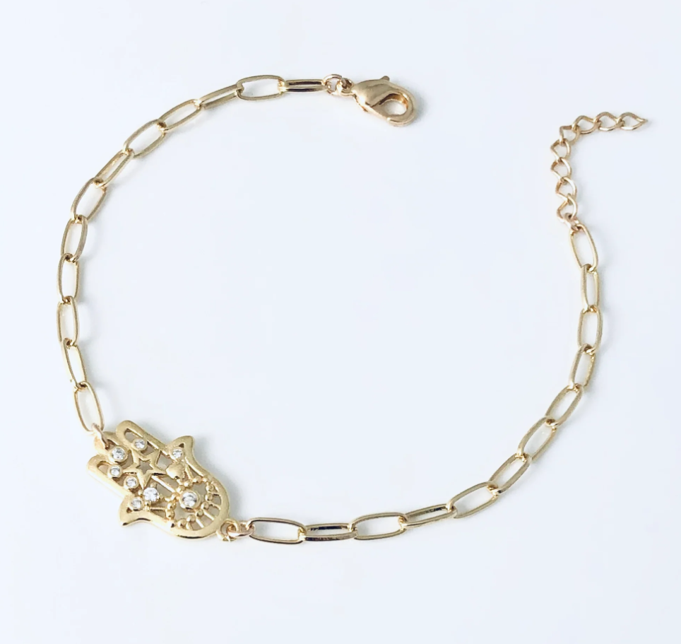 Starry Hamsa GF Clip Bracelet