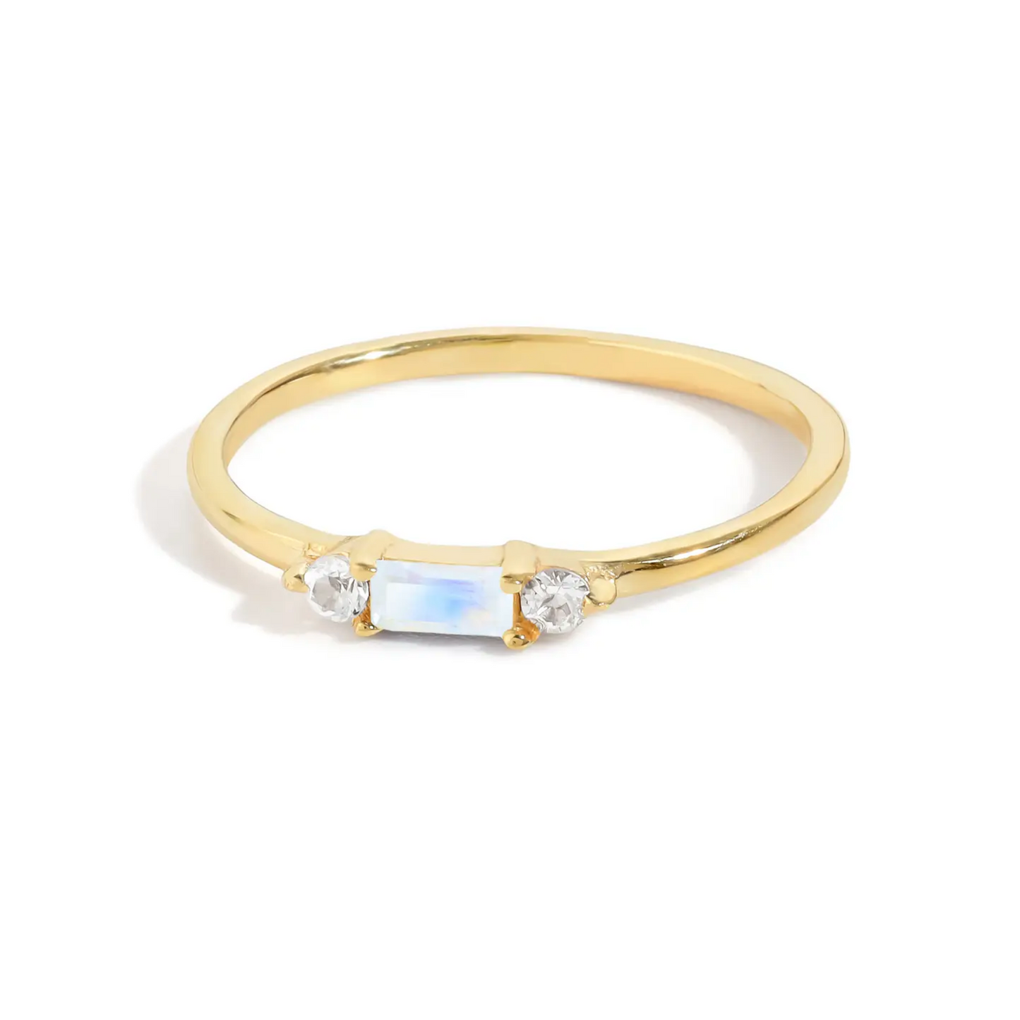 Mini Moonstone Ring 14K GP
