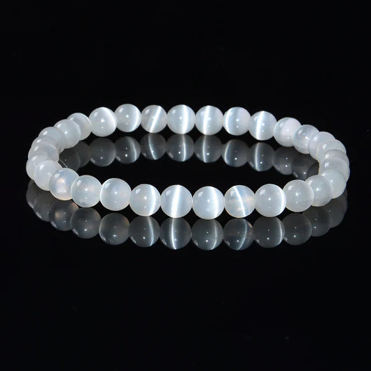 Selenite Stretch Bracelet 6mm