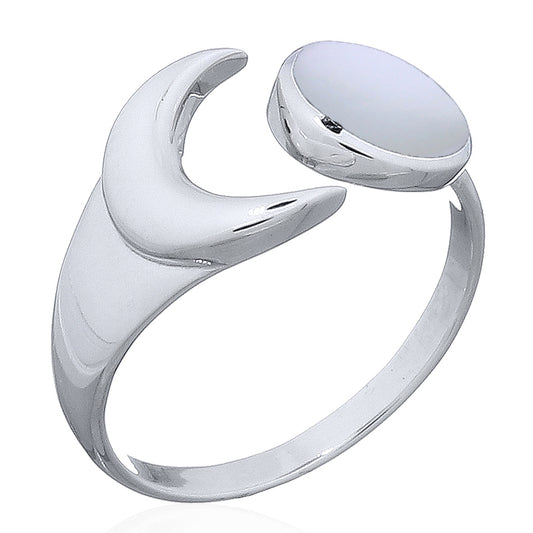 New Moon Pearl Ring .925