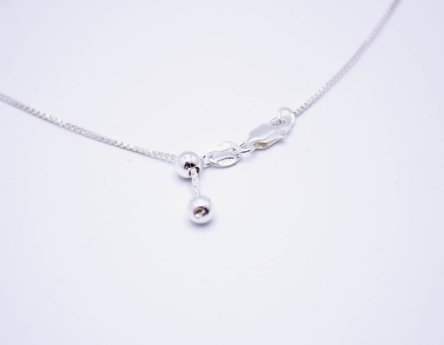 Obsidian Mini Crystal Point Necklaces .925 Adjustable Chain