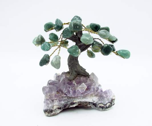 Green Aventurine Tree of Life | Amethyst Cluster
