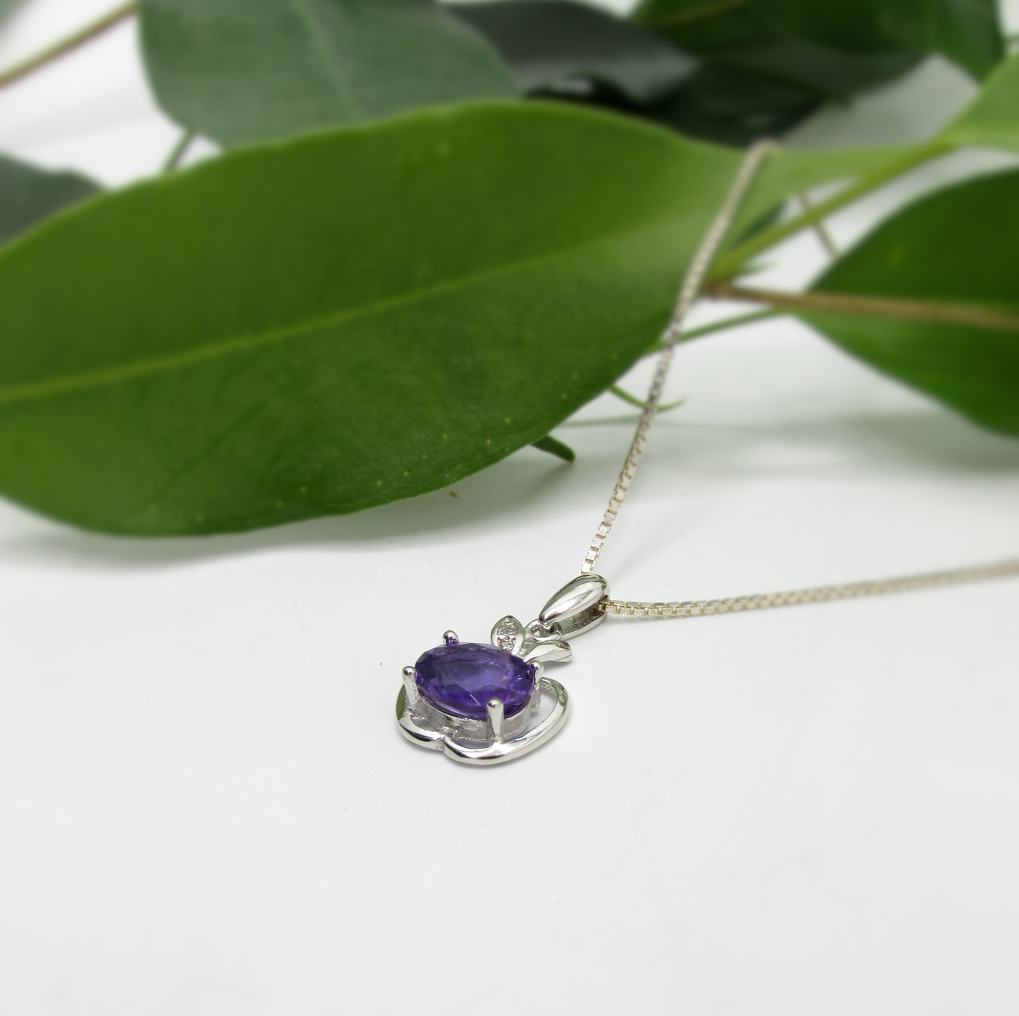 Amethyst Apple Necklace