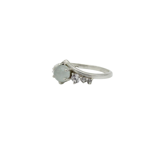 Aquamarine Topaz Celestial Ring - 7 | Sterling Silver