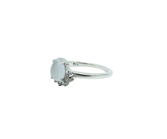 Aquamarine Teardrop Ring - 6 | Sterling Silver