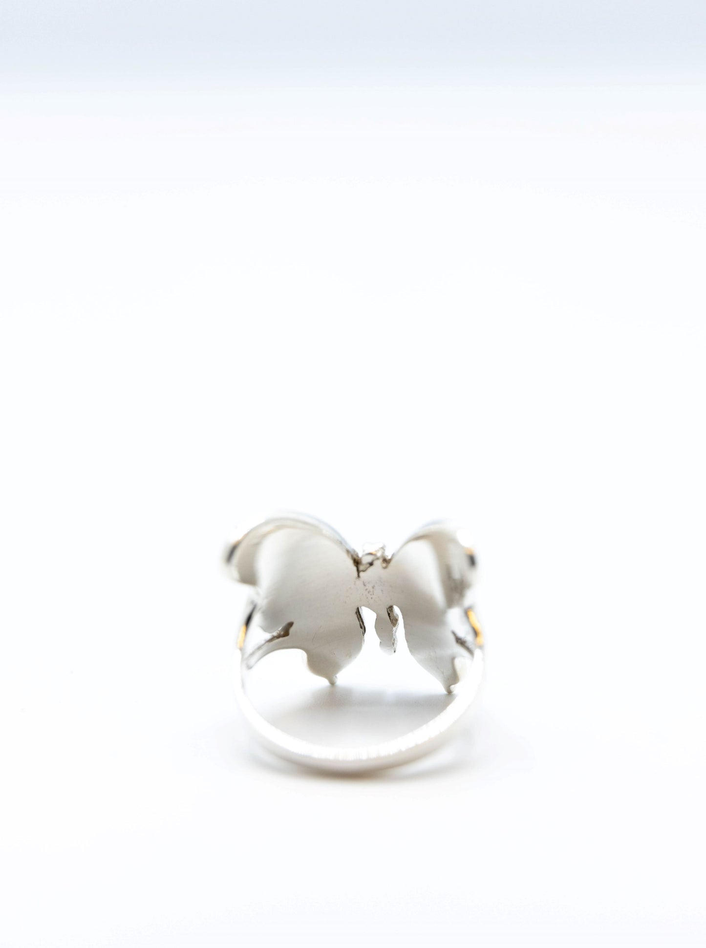 Abalone Butterfly Ring .925 Sterling Silver