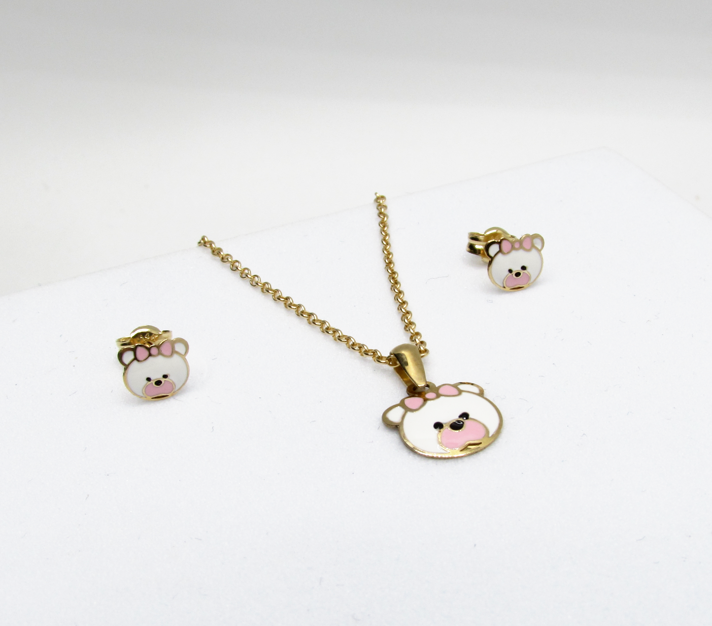 Mini Teddy Talk Stud 14K Gold