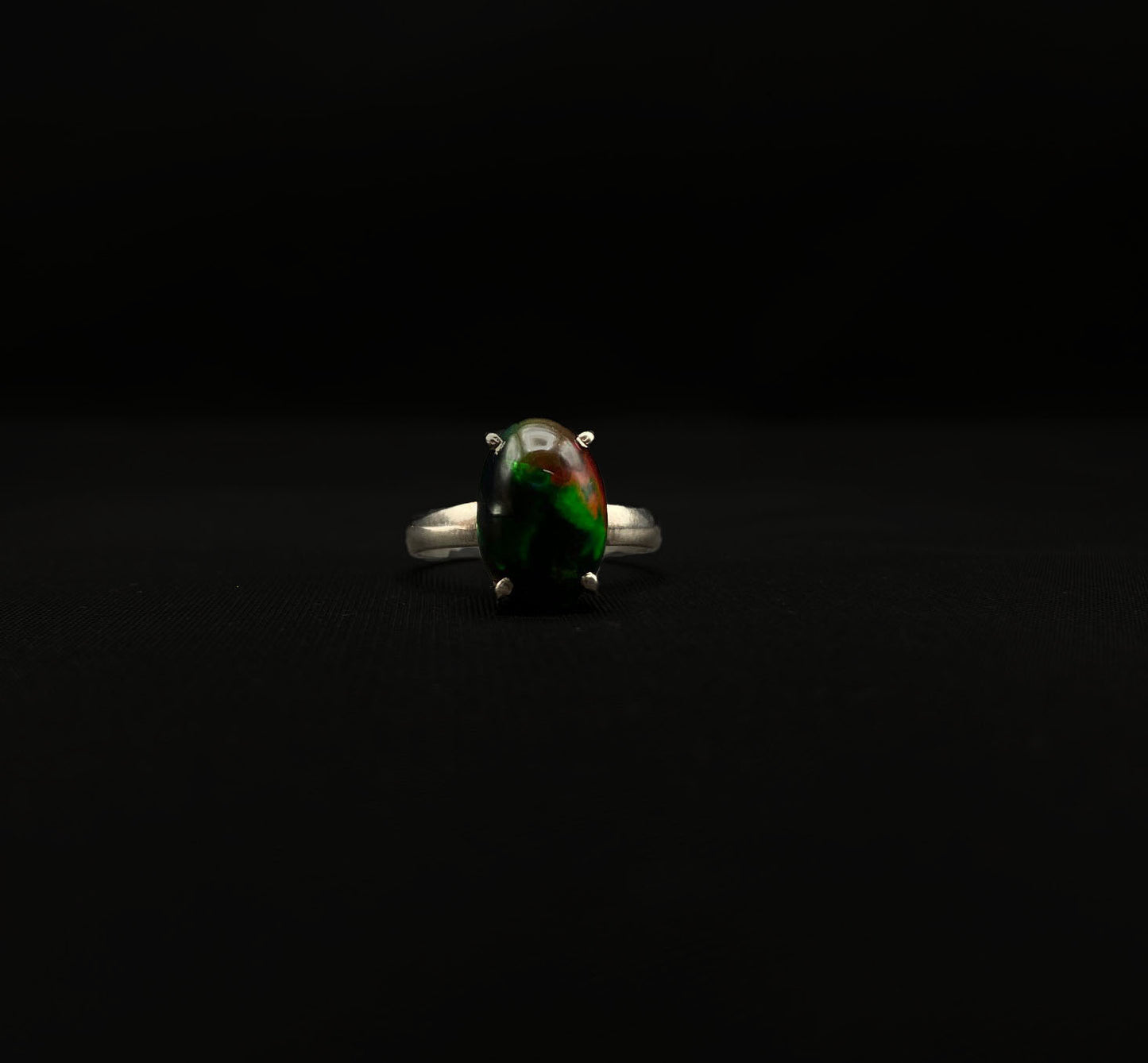 Black Ethiopian Opal Ring .925