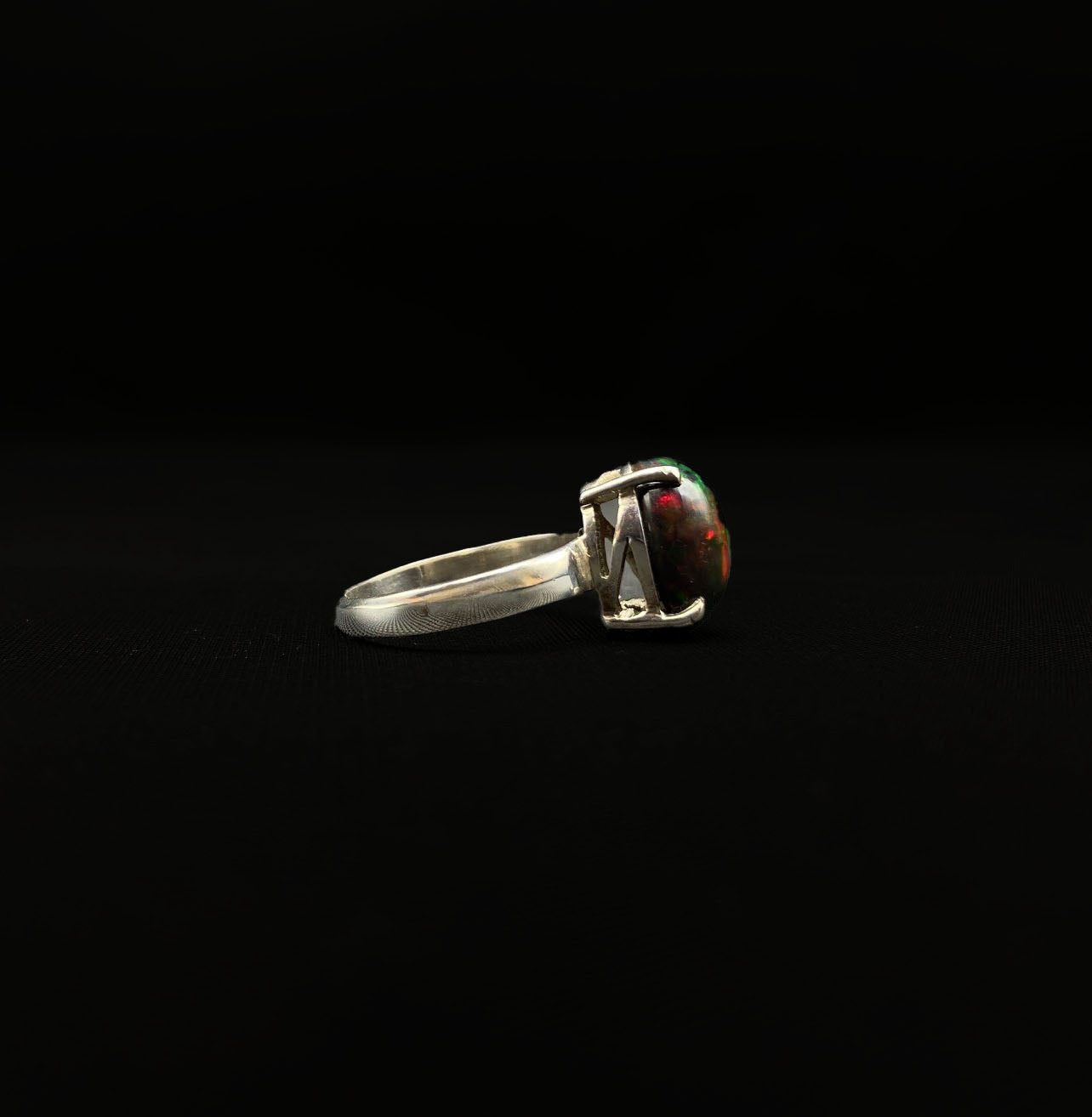 Black Ethiopian Opal Ring .925