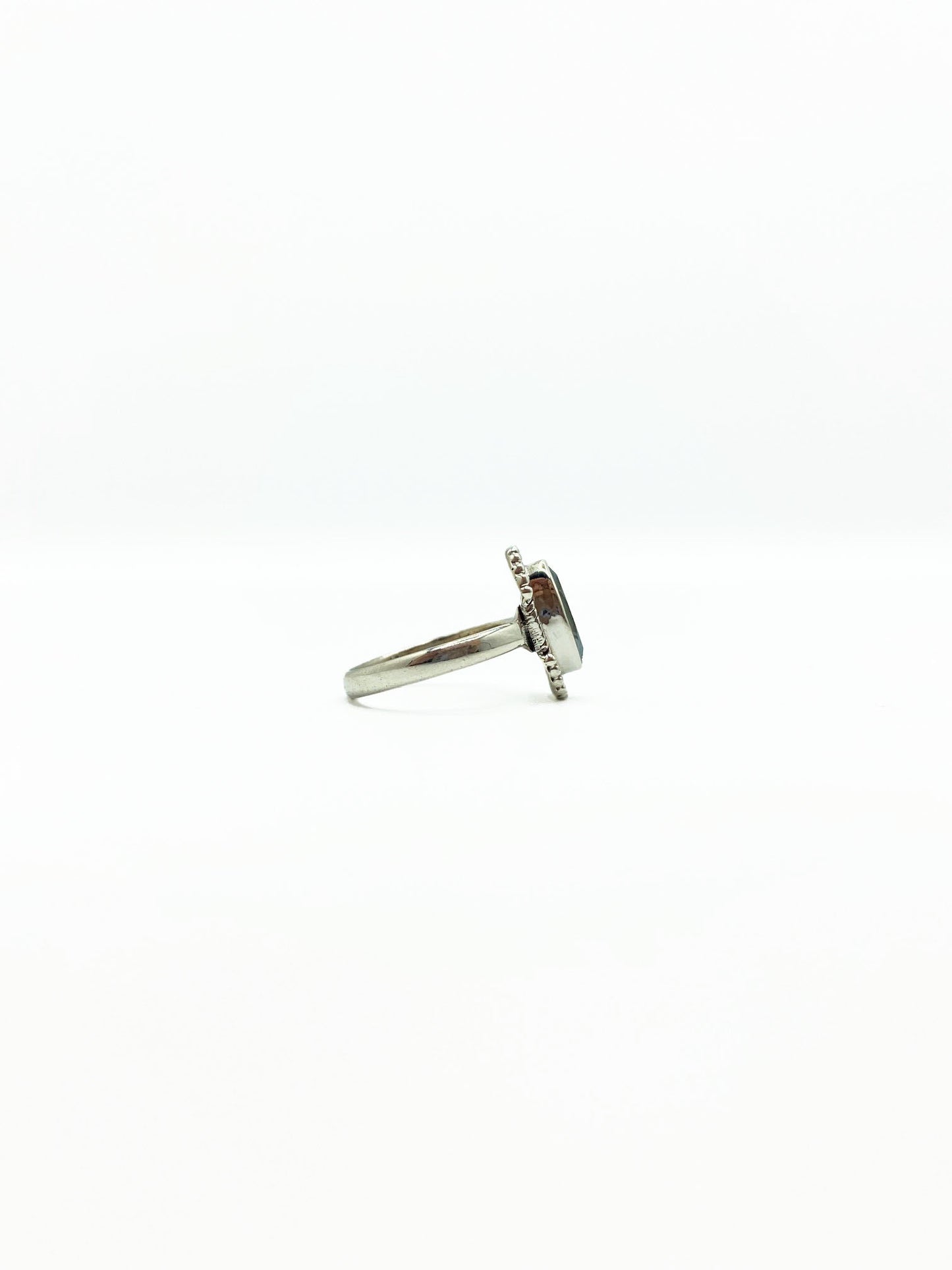 Blue Topaz Marquis Rope Fan Ring .925