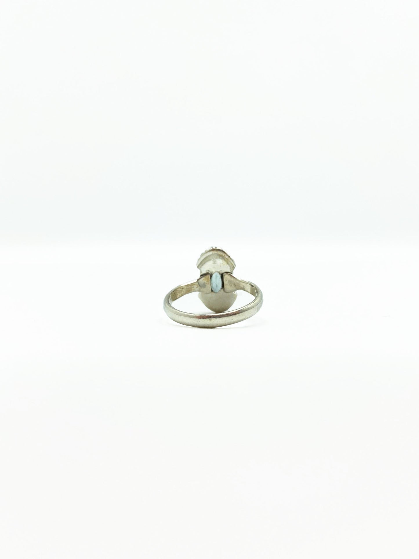 Blue Topaz Marquis Rope Fan Ring .925