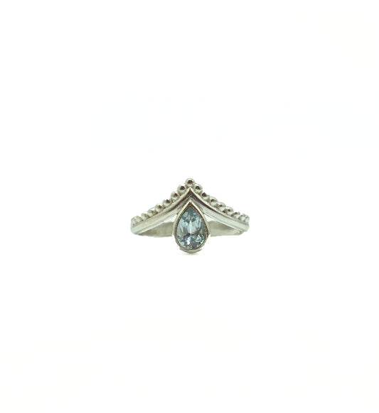 Blue Topaz Tiara Ring .925