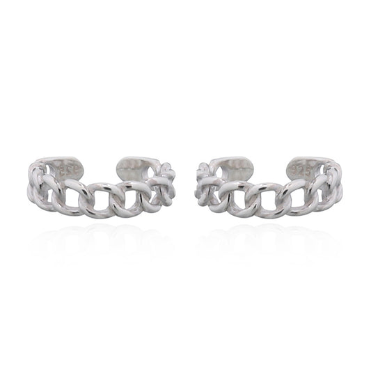 Curb Chain Ear Cuff .925