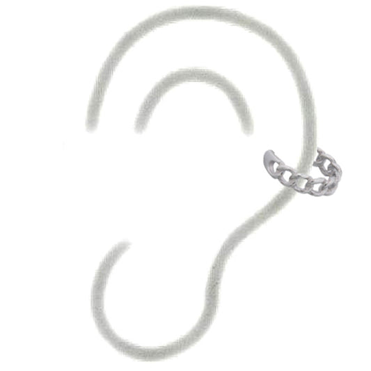 Curb Chain Ear Cuff .925