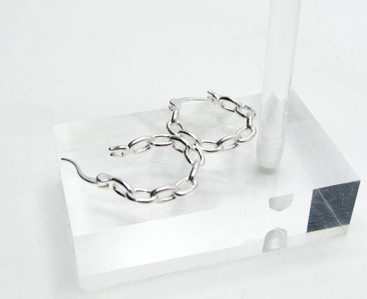 Chain Link Hoops .925