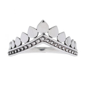 Chevron Teardrop Ring .925